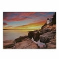 thumbnail image 1 of National Parks Cutting Board, Lighthouse on the Harbor Sea Shoreline with Horizon Sky New England Design, Decorative Tempered Glass Cutting and Serving Board, Small Size, Multicolor, by Ambesonne, 1 of 1