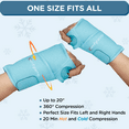 Wrist Ice Pack Wrap for Carpal Tunnel Relief, 2 Gel Packs, Hot Cold Compress Brace for Hand