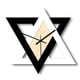 thumbnail image 1 of Reloj De Pared Blanco Y Negro Con Personalidad Nórdica Creativa, Decoración De Pared Silenciosa Retro, Reloj De Pared Triangular Para Sala De Estar Y Oficina Moyic HA035980-00, 1 of 6