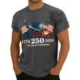thumbnail image 4 of Vamuko America 250 T-Shirt for Men Graphic Short Sleeve 1776 Shirts We the Peaple American Flag Red Blue and White Shirt Independence Day Patriot Pride Tees Dark Gray M, 4 of 4