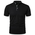 thumbnail image 1 of FhsagQ Men's Shirts Mens Shirts Male Spring and Summer Breathable Short Sleeve T Shirt Solid Color Button Lapel Pocket Bottoming Shirt Mens Shirts Tops White Mens Shirts Patterned Super Fit Black M, 1 of 5