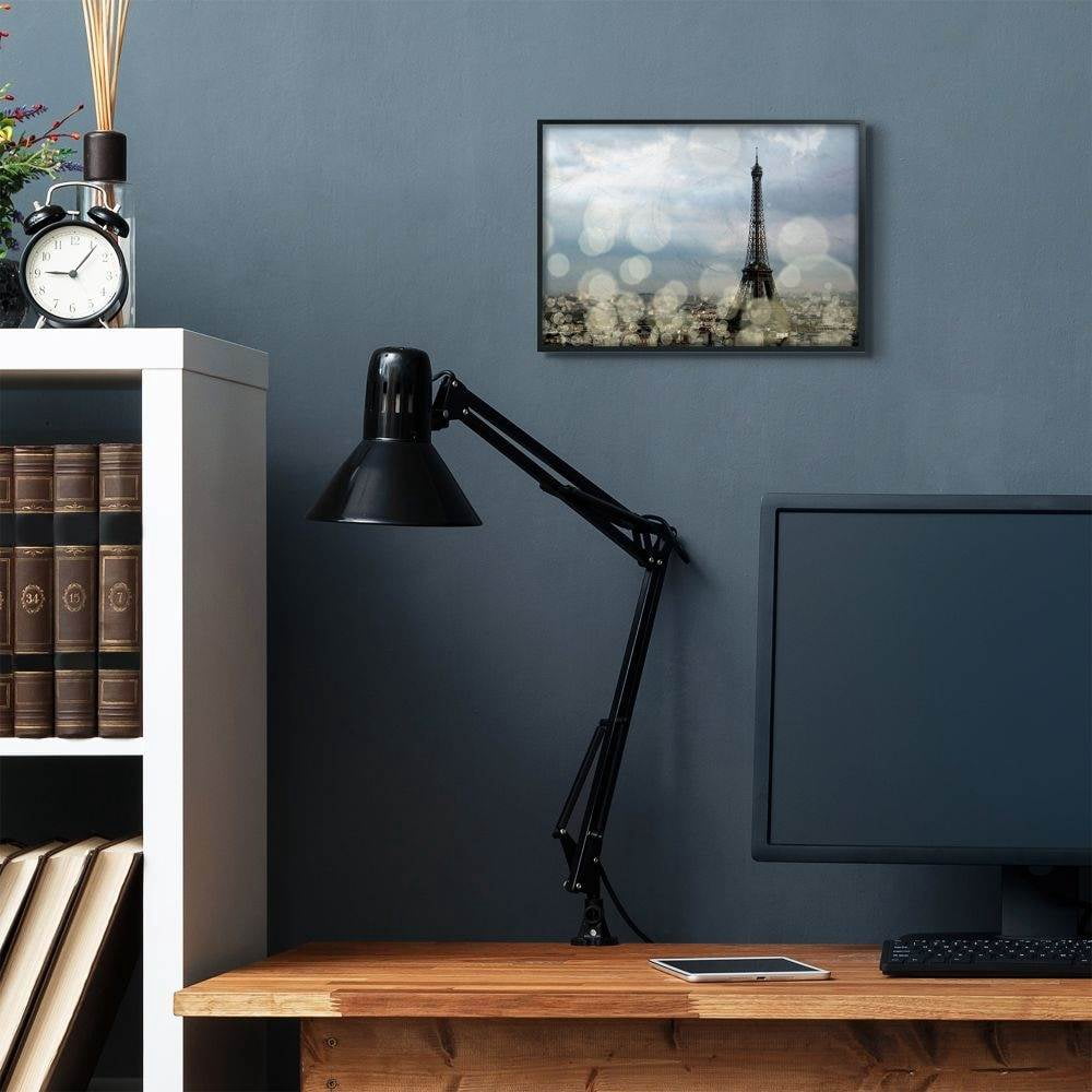 Stupell Industries Eiffel Tower Paris City Landscape Modern Photo Framed Giclee Texturized Art by Emily Navas