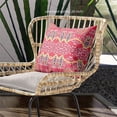 thumbnail image 3 of Amrita Sen Designs  18 x 18 in. Sephalina Paisley Leaves Broadcloth Indoor & Outdoor Zippered Pillow - Red, 3 of 6