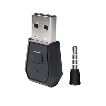 Xirurus Wireless BT 5.0 Headphone Audio Adapter Receiver USB Dongle for PlayStation 4 PS4 Console, High-Quality Stereo Sound Gaming Accessory Kit, Black (5.04 inches / 12.8 cm)