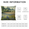 thumbnail image 5 of JEUXUS Square Pastoral Fields Wildflower Countryside Floral Landscape Modern Colorful Plush Pillowcase (Universal 1) White, 5 of 5