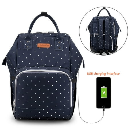 Ny Changing Backpack Diaper Bag Waterproof Mummy Multifunctional With Usb Charging Port Insulated And Anti Theft Pocket In Large Capacity