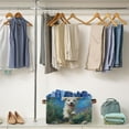 thumbnail image 4 of 1-Pack Square Closet Organizers with Handles Open Basket Bins The Dog Is Running Storage Basket for Home Office, 4 of 7