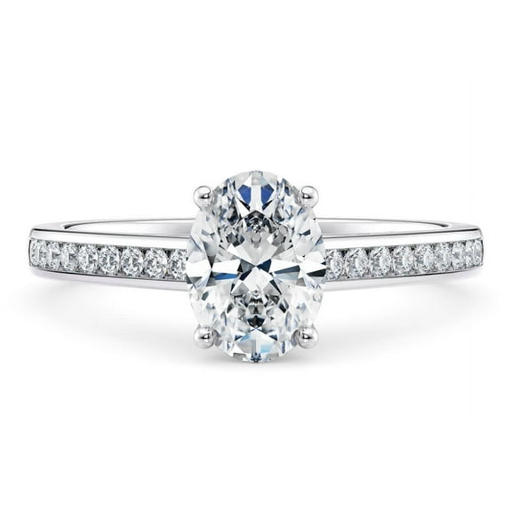 Sophisticated Vintage 1.5 Ct Moissanite Diamond Engagement Ring in Oval Cut and Sterling Silver