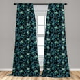 thumbnail image 5 of Ambesonne Botanical Curtains, Flourishing Flowers Twigs, Pair of 28"x84", Multicolor, 5 of 5
