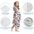 thumbnail image 7 of White Cow Bow Pattern Hooded Bath Towel，60"x35" for Ages 3 To 12 Kids, Quick Dry Lightweight Soft Microfiber Hood Beach Towel Cover Up for Kids, 7 of 7