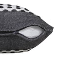 thumbnail image 3 of Laddha Home Designs Handwoven Dotted Cotton Throw Pillow Cover - 20" - Gray and White, 3 of 8