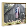 thumbnail image 2 of Stupell Industries Traditional USA Wagon Wheel Barn Gold Floating Frame Canvas Art, 31 x 25, by Kim Allen, 2 of 8