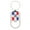Dominican Flag, variant on Stainless Steel Dominican Republic Flag Keychain