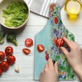 thumbnail image 3 of Watercolor Flower Cutting Board, Floral Summer Garden Grass and Blooms Love Illustration Print, Decorative Tempered Glass Cutting and Serving Board, Wine Bottle Shape, Red Green Purple, by Ambesonne, 3 of 5