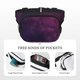 thumbnail image 5 of Fotbe Black Dark Blue Purple Cangurera Cuadrada con Estampado de Doble Capa, Bolsa de Cintura Ajustable Mini para Hombres y Mujeres, 5 of 9