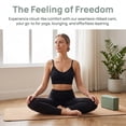 thumbnail image 5 of ZQUUVOU Women's Sports Bra Low Impact Thin Straps Yoga Workout Bras Full Coverage Supportive Seamless Wireless Bras Black, 5 of 5