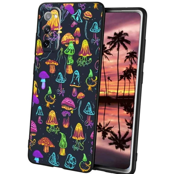 Mushrooms-Shrooms-Cottagecore-3 Phone Case, Degined for Samsung Galaxy S20 FE Case Men Women, Flexible Silicone Shockproof Case for Samsung Galaxy S20 FE