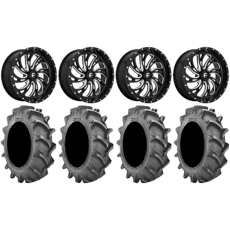 Fuel Kompressor Black 24 Wheels 40×8.3 BKT 171 Tires Can-Am Maverick X3 / Honda Pioneer 1000 / Talon