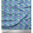 thumbnail image 1 of Soimoi Moss Georgette Fabric Selfie Text & Stripe Printed Fabric 1 Yard 42 Inch Wide, 1 of 3