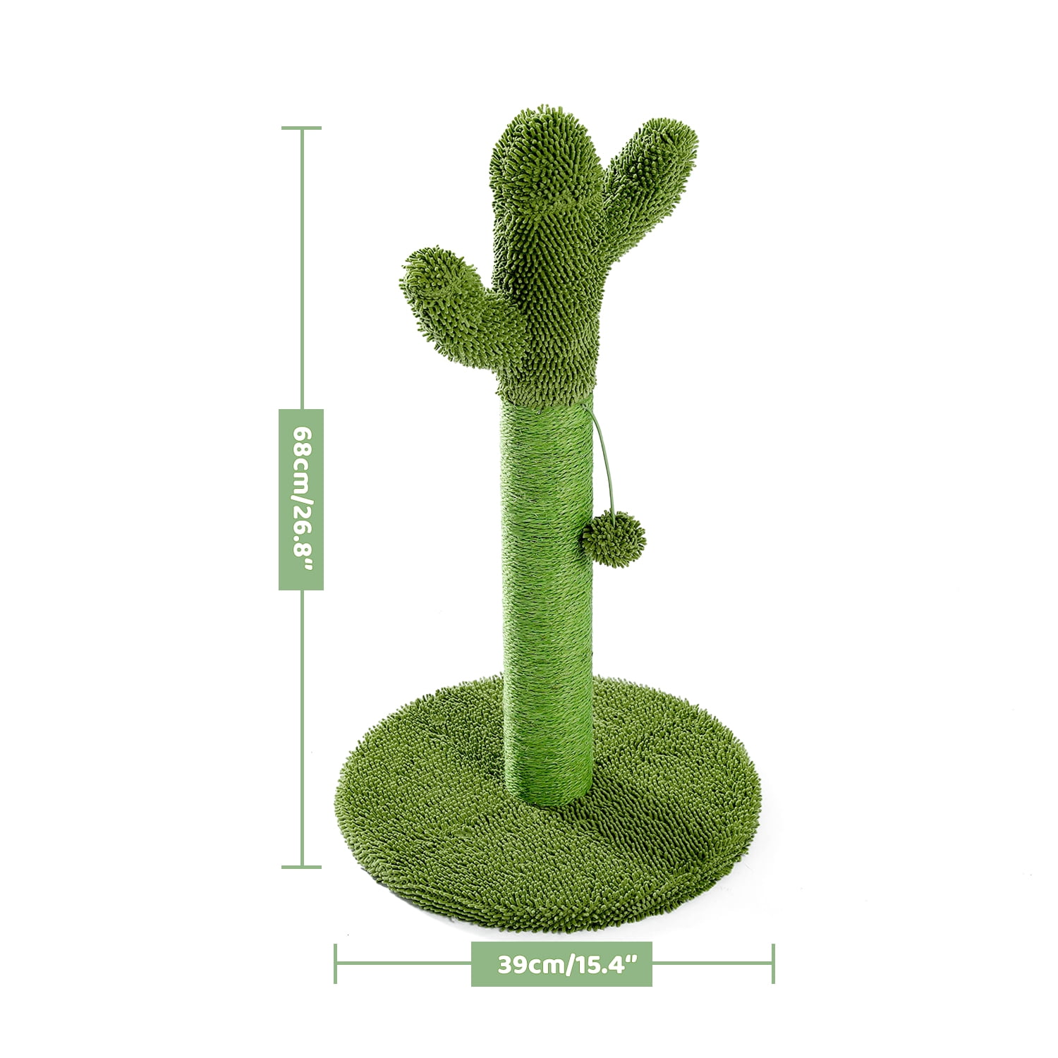 Pefilos 26" Cat Scratching Post, Cactus Cat Scratcher Post for Indoor Cats Claw Scratcher, Cat Tree Small Kitten , Green Pefilos 26" Cat Scratching Post, Cactus Cat Scratcher Post for Indoor Cats Claw Scratcher, Cat Tree Small Kitten , Green