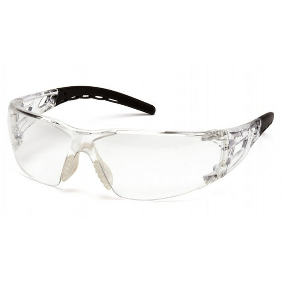 Pyramex Safety SB10210ST Fyxate Safety Glasses Black Frame Clear H2X Anti-Fog Lenses