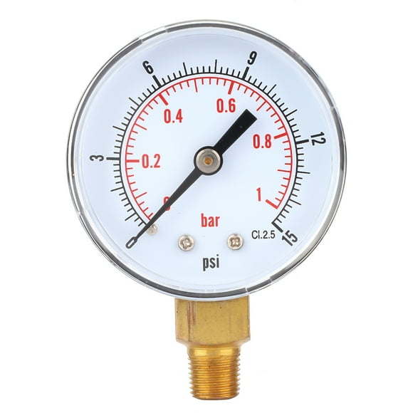 Pressure Gauge Air Pressure Gauge Oil Pressure Gauge Water Pressure Gauge 1/8 Bspt Pressure Gauge Pressure Gauge 50mm Dial 1/8 BSPT Bottom Connection For Air Water Oil Gas