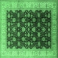 thumbnail image 1 of Ahgly Company Indoor Square Oriental Emerald Green Traditional Area Rugs, 4' Square, 1 of 4