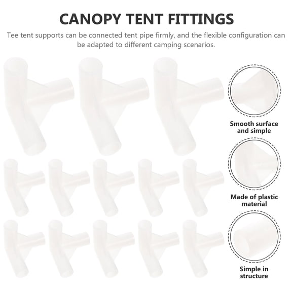 UPKOCH Pole Joint Connector Canopy Tent Fittings Outdoor Camping 20Set
