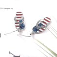 thumbnail image 3 of Pendientes colgantes de esmalte nacional para mujer Shaofei con forma de Bandera estadounidense gancho para la oreja, 3 of 5