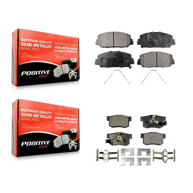 Positive Plus Front Rear Semi-Metallic Brake Pads Kit for Car 2013-2018 Acura RDX KPF-100258
