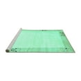 thumbnail image 2 of Ahgly Company Machine Washable Indoor Rectangle Solid Turquoise Blue Modern Area Rugs, 2' x 5', 2 of 4