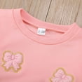 thumbnail image 4 of Tiijoy Toddler Girls Sweatshirt Bow Embroidery Crew Neck Casual Sweatshirts, Sizes 2-3, 4 of 6