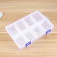 thumbnail image 4 of MasteelfCA Boîte de Rangement en Plastique Transparent 8 Compartiments Organisateur de Médicaments Portable avec Séparateurs Réglables (Transparent), 4 of 7
