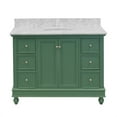 thumbnail image 7 of Bella 48" Bathroom Vanity with Sage Green Cabinet and Carrara Marble Top, 7 of 7
