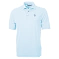 thumbnail image 2 of Men's Cutter & Buck Powder Blue Minnesota Vikings Virtue Eco Pique Stripe Recycled Polo, 2 of 3