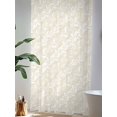 thumbnail image 4 of Sheer Curtains 84 Inches Long, Spring Floral Semi Sheer Curtains Light Filtering Window Treatment, Vintage Simple Flowers Pattern Beige Privacy Voile Drapes for Living Room Bedroom 52x84 Inch, 4 of 7