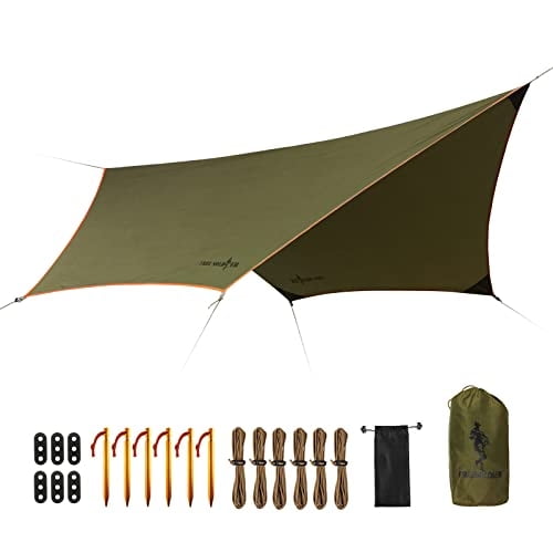 Lona FREE SOLDIER, impermeable, portátil, 300 x 320 cm, color verdoso