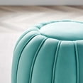 thumbnail image 7 of Ottoman Accent Tufted Chair , Blue, Velvet, Modern Contemporary, Mid Century Living Hotel Lounge Cafe Lobby, 7 of 7