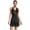 Black, variant on Raenseen Women's Rhinestone Fringe Latin Jazz Dance Dress Sleeveless Salsa Cha-Cha Rumba Tassel Leotard Green 3XL