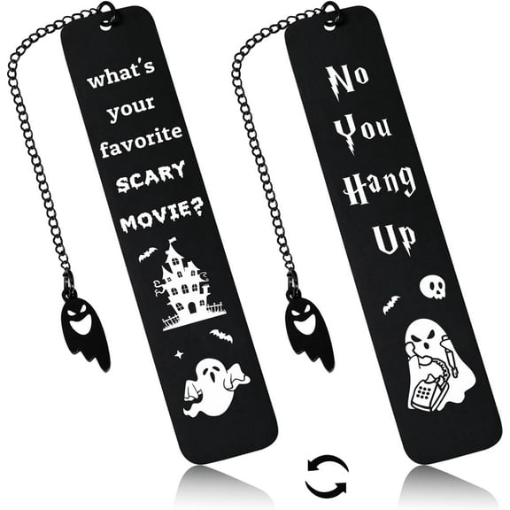 Christmas Bookmarks Goth Stocking Stuffers for Women Teen Girls, Book Marks for Reading Book Lover Gifts for Women Spooky Gifts Halloween Bookmark Halloween Party Favors Boo Basket Stuffers for her