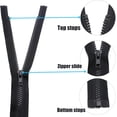 thumbnail image 3 of WWS-#5 Separating Sewing Zipper for Jacket: 2Pcs 28 inch Black Plastic Zippers - Replacement Coat Open End Zipper Bulk, 3 of 4
