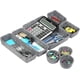 thumbnail image 5 of CHAO (azul) Paquete de 8 cajas de almacenamiento de fieltro - 4 especificaciones - Cesta de almacenamiento de fieltro con clip y pasadores para escritorio, oficina, baño, cocina, 5 of 5