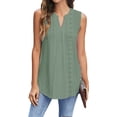 thumbnail image 2 of Sleeveless Women V Neck Lace Tank Tops Cami Shirt, 2 of 5