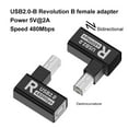 thumbnail image 2 of Adaptador Impresión USB 2.0 Tipo B Extensor Enchufe Derecho 90 Grados para Escáner Impresora, 2 of 5