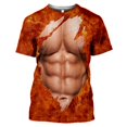thumbnail image 1 of Nouveaux T-shirts d'Été à Impression 3D Simulés Peps et Abs Hip Hop pour Hommes Col Rond Personnalité Manches Courtes, 1 of 5