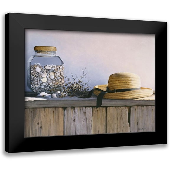 Pollera, Daniel 14x12 Black Modern Framed Museum Art Print Titled - Still Life with Seashells