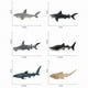 thumbnail image 3 of Juego de figuras de tiburón genéricas realistas de PVC marino, 6 piezas, 3 of 3