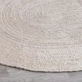 thumbnail image 4 of HOMEMONDE 2'x3' Door Mat Indoor Jute Oval - Off White Hand Woven Braided Reversible Boho Charm Farmhouse Jute Rug - Natural Yarn Accent - Ideal For High Traffic Areas, 4 of 5