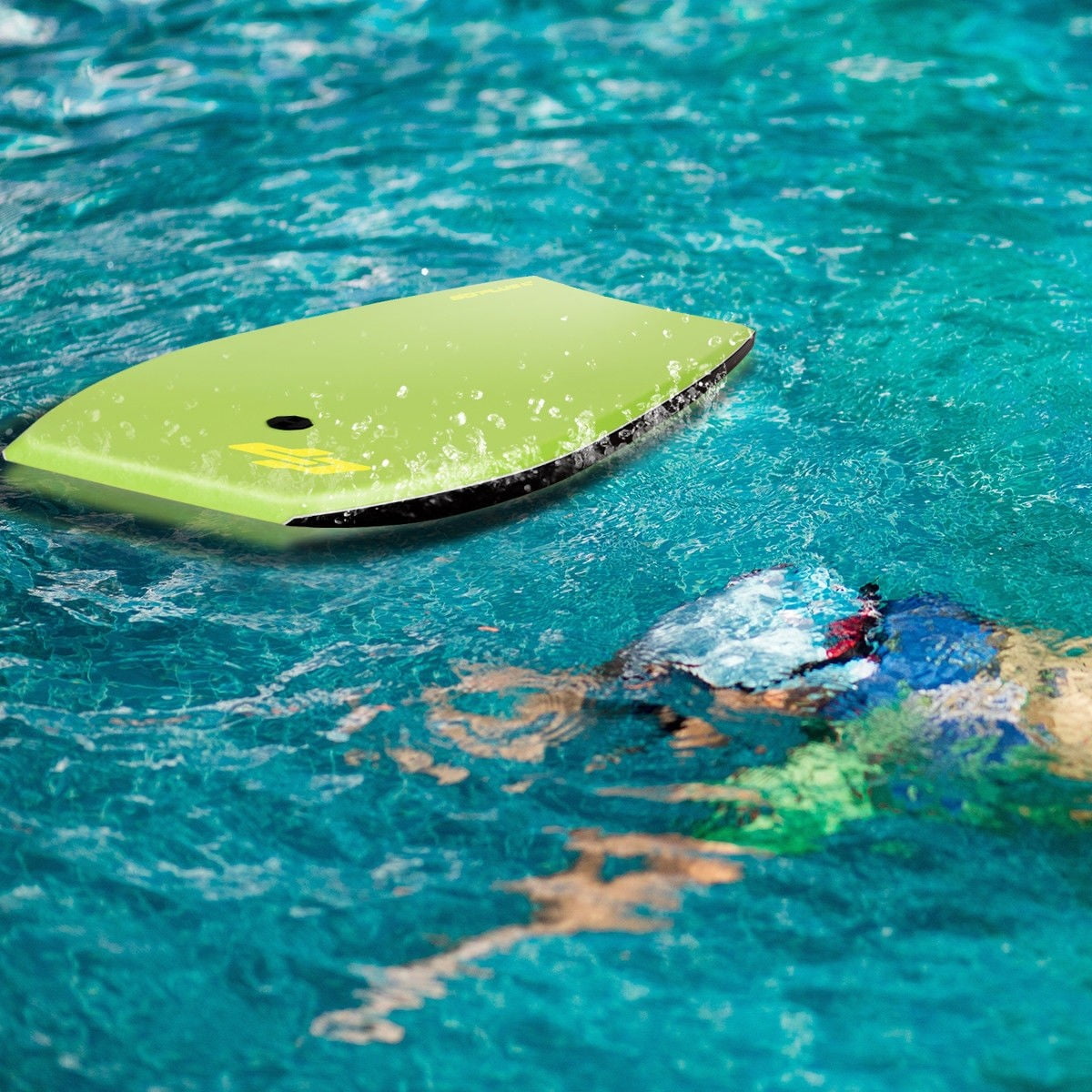42" Lightweight Super Bodyboard Surfing with Leash IXPE Deck EPS Core Swim Board 