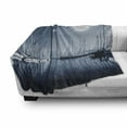 thumbnail image 3 of Boats Soft Flannel Fleece Throw Blanket, Tranquil Marina View at Night with Stars and Full Moon, Cozy Plush for Indoor and Outdoor Use, 60" x 80", Slate Blue White, by Ambesonne, 3 of 6